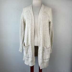 Pre-Owed American Eagle Knit Cream Cardigan Sweater Size S